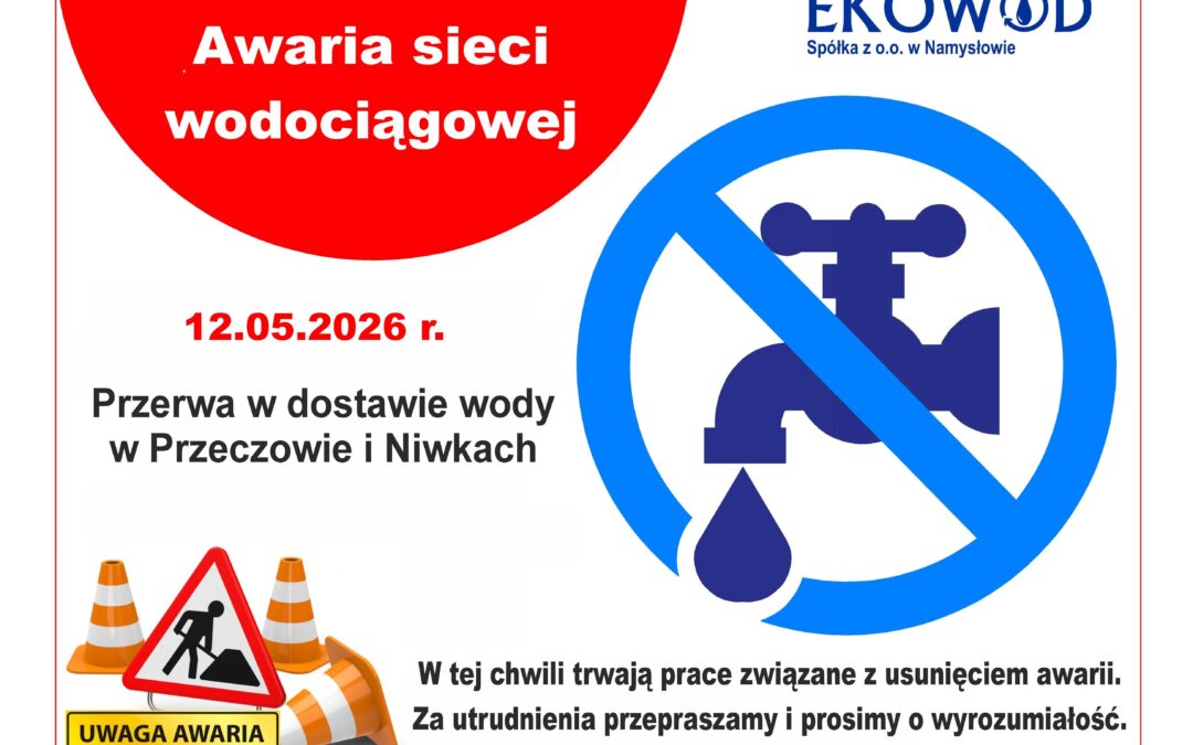 Awaria sieci wodociągowej